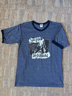 Social Distortion “It Wasn’t a Pretty Picture” ringer tee HTF
